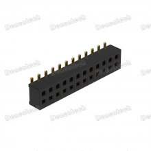 Denentech 1.27mm Pitch H2.10 Dual Row SMD Female Header Connector