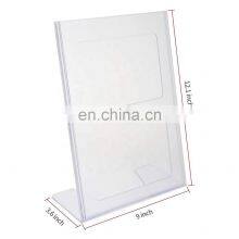 A4 Double-sided Acrylic Menu Holder Tabletop Sign Price Board Card Display Stand
