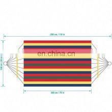 Custom Logo Outdoor Camping Travel Canvas Bent Stick Single Double Hammock for Two People thumbnail-2