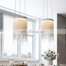 LED Tassel Chandelier Remote Modern Three-color Adjustable Nordic Restaurant Chandelier Luxury Hotel Living Lighting thumbnail-4