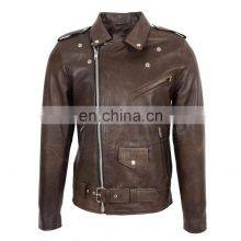 Hot Selling Breathable Windproof 100% Leather Motorbike Racing Jacket For Men thumbnail-1
