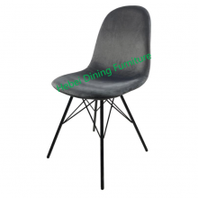 Dining Furniture Factory Direct Supply No Armchair Metal Leg Chairs Velvet Chair Dining Chair thumbnail-1