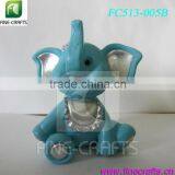 Resin sitting elephant figurine family decoration