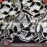 Hot-selling Promotional Custom Chemical Evening Sexy Dress Use Hot Popular Black Gold Lace Fabric Supplier's Choice thumbnail-5