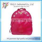 Ladies & Women Fashion Elegant Embossed Pink PU Backpack thumbnail-1