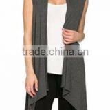 2015 Fashion Plus Size Solid Color Sleeveless Knit Waistcoat Cardigan Jacket Women's Clothing Coats thumbnail-1