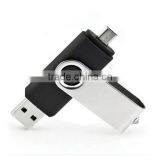 Wholesale 2gb / 4gb / 8gb 32gb Custom Metal Swivel OTG USB Flash Drive For Phone