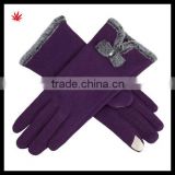 2016 women's mirco velvet gloves new screen touch thick warmer weather gloves