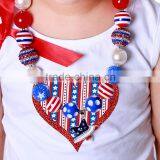 4th of July Baby Outfit Independence Day White Tank Top Lace Ruffle Short Girls S thumbnail-2