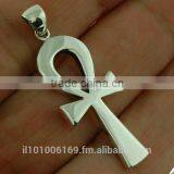 Ancient Egyptian Ankh Cross Silver Pendant, Pn512 thumbnail-1