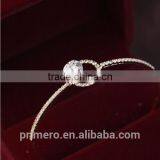 White Gold Plated AAA+ Cubic Zircon CZ Diamond Bangles Bracelets For Women Jewelry thumbnail-2