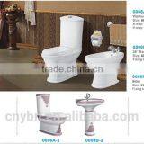 Sanitary Ware Ceramic Toilet Suite, Decoration Color Two Piece Toilet thumbnail-1