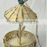 French Vintage Style Metal Garden Bird Feeder