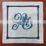 Hand embroidered lavender sachet/bag/pillow-monogram(design #79)