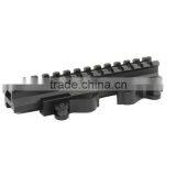 Funpowerland Quick Release Long Double Rail Angle & Riser QD Bracket Mount 20mm Base for .223 5.56 Picatinny Weaver Rail