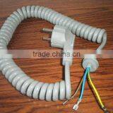 2014 Newly Made Flexible PVC Jacket Spiral Cable With Plug