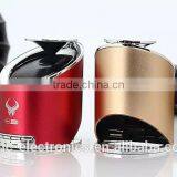 Creative Fashion Design Metallic Material Portable Mini Bluetooth Speaker With fm Radio, sd Card Slot, Usb Slot and Hands Free