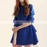 Women's Autumn Elegant Blue Semi Formal Dresses thumbnail-1