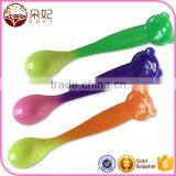 Hot !!! Orange / Purple / Green Baby Feeding Spoon , Healthy Food Grade pp Baby Spoon