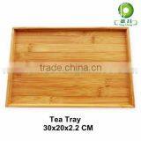 Cheap Portable Custom Non-slip Bamboo Wood Serving Tray