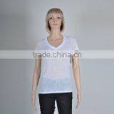 OEM Women Blank Short Sleeve Plain T Shirt thumbnail-4