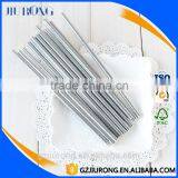 25Pcs/pack Striped Fashion Silver Paper Straws