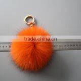 New Design Real Fur KeyChain Key Ring Fox Fur Pom Pom Fox Keyrings Accessory For Valentine's Day thumbnail-4