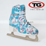 ice figure skate with pretty painting