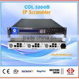 DVB video scrambler,8*3 standard alone scrambler support simulencrypt 4 cas COL5300B