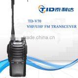 Dual Band Vhf/uhf Walkie Talkie Long Distance Two Way Radio Push to Talk TD-V70