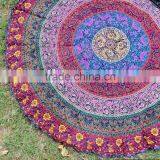Indian Tapestry Mandala Round Roundie Yoga Mat Beach Throw Hippie Mandala Round Throw Beach Roundie Tapestry Beach Roundie Round thumbnail-4