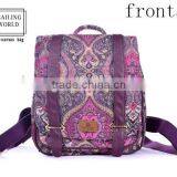 Reliable Quality Chinese Folk Style Ladies Canvas Laptop Backpack thumbnail-1