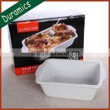 New Arrival Durable White Porcelain Rectangular Roasters thumbnail-2