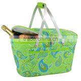 Insulated Folding Picnic Basket - Insulated Cooler With Carrying Handles (MultiColor)