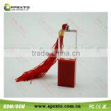 Red Crystal And Plastic Material USB 4-32GB Model 2.0 Enough Memory Stick Flash Pen Drive
