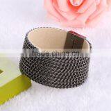 New Arrive Magnetic Clasp Bohemia Style Wide Velvet Chain Bracelet