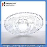 LongRun Home Essentials 800ml Large Clear Glass Plate With Stand