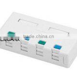 4 Ports Empty With Shutter Surface Mount Box