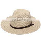 2016 Simple Belt Paper Straw Panama Fedora Hats thumbnail-1