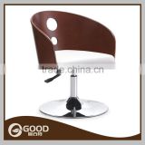 Wood and Leather Bar Chair