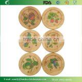 Hot Sale DIY Design Bamboo Coaster, Round Bamboo Coaster 6 Piece Set - 4 Inch thumbnail-4