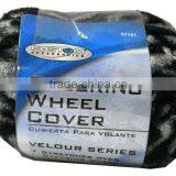 Cheetah Print Stretch Velour Steering Wheel Cover thumbnail-1