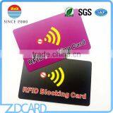 Credit card protector RFID blocking card