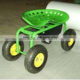 Rolling Garden Cart With Seat thumbnail-2