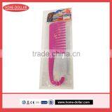 Wide Tooth Hair Plastic Colorful Bath Shower Comb With Hair Band thumbnail-2