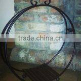 Wrought Iron Round Log Basket thumbnail-2