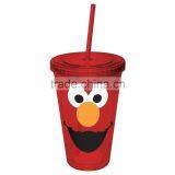 2017 Promotional Item PP Kids Plastic Cups With Straw for Trading thumbnail-3
