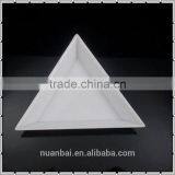 White Plastic Triangular Sorting Tray for Rhinestone- Nail Art thumbnail-1
