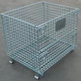 Collapsible Zinc Coated Wire Mesh Container , Wire Pallet Cage