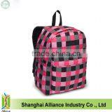 New Style Pink Bold Plaid Back Bag /school Bag thumbnail-1